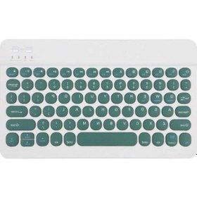 Resim Novahub Bt Klavye + Usb Kablo, Şarj Edilebilir, Sessiz, Çoklu Sistem Uyumluluğu, Koyu Yeşil, 30 Gün Çalışma Süresi 