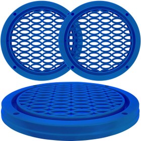 Resim Renkli Hoparlör Kapak 16cm Led Takılabilir 2 Adet lacivert 