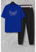 Resim Unisex Butterfly 2'li Eşofman Takımı Mavi 