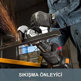 Resim Karokstore WX812.9C 20VOLT 2.0AH. 125MM Kömürsüz Profesyonel Tek Akülü Şarjlı Avuç Taşlama 