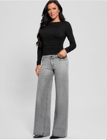 Resim Guess Sexy Palazzo Kadın Jean Pantolon W5ra96d5m31 Gri 