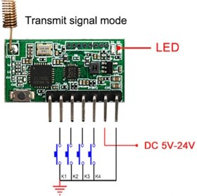 Resim Robiz RX480E-868 Transceiver Modül 4 Kanal 868MHZ Alıcı Verici Qıachıp Fsk Kablosuz Uzaktan Kumanda Öğrenebilir Receiver And Transmitter Remote Control Learning 