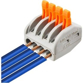 Resim Koodmax 25 Adet Dörtlü Kolay Kablo Tel Birleştirici Konnektör Vidasız Klemens - Hızlı Bağlantı Kesme 