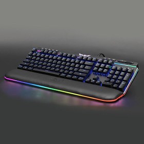 Resim Rush Cobalt RK991 Mavi Switch Rgb Manyetik Bileklikli Rgb Makrolu Mekanik Oyuncu Klavyesi 