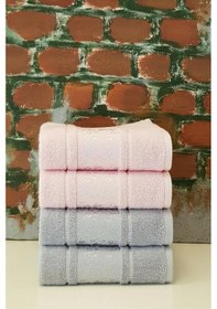 Resim 4 Adet Camellia El Yüz Havlusu Pembe Gri Karışık 
