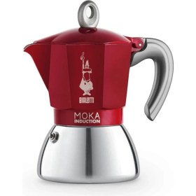 Resim PremiumPort Kırmızı 6 Kişilik Moka Pot, Indüksiyon Uyumlu, Şık ve Dayanıklı Tasarım 