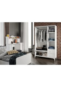 Resim Kzn Home Akasya Modern Genç Odası Takımı Beyaz - 4 Parçalı ve Tamamı Mdf 