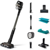 Resim Philips Aqua Plus Premium Kablosuz Şarjlı Dik Süpürge, 80 Dakika Kullanım Süresi, Islak ve Kuru Kullanım, Tek Harekette Sil ve Süpür, Onerous Lambader 