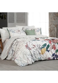 Resim Sarev Adali Bej Tek Kişilik %100 Pamuk Nevresim Takımı Bej 