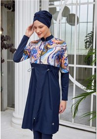 Resim Maresiva 252401 Iva Lacivert Tam Boy Tesettür Mayo Lacivert 