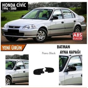 Resim ŞüsCarOto Honda Civic Ies Ek 1996-2000 Batman Yarasa Ayna Kapağı Piano Black Abs Plastik 