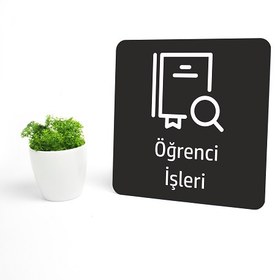 Resim Öğrenci İşleri Levhası - Gümüş / 12x24 cm 