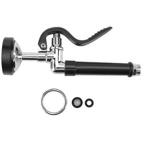 Resim Ön Durulama Spreyi Ticari Mutfak Musluk Parçaları Krom Siyah 