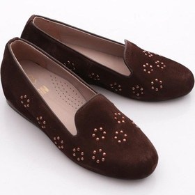 Resim Dgn 447 Kadin Loafer Ayakkabi Kahve Süet 