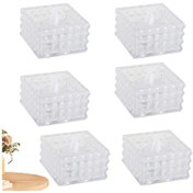 Resim Mum Işıkları 6 Adet Led Çay Işıkları Mumlar Elektrikli Alevsiz Mumlar Şeffaf 