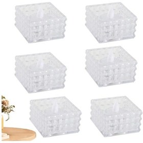 Resim Mum Işıkları 6 Adet Led Çay Işıkları Mumlar Elektrikli Alevsiz Mumlar Şeffaf 