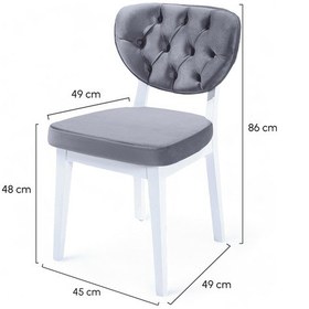 Resim Boston Sandalye - Babyface Lila - Beyaz Gürgen İskelet 