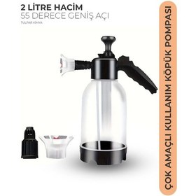 Resim Yüksek Basınçlı 2 Başlıklı Su & Köpük Pompası 2 Litre Çok Amaçlı Kullanım Su Köpük Püskürtücü 2 Litre 