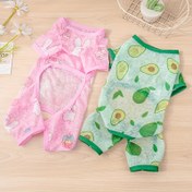 Resim Nefes Alabilen Yaz Köpek Giysileri, Küçük Irklar İçin İnce Dört Bacaklı Kıyafet, Avokado Desenli, Polyester, Teddy, Bichon, Pomeranian ve Benzeri Evcil Hayvanlar İçin Anti-Çıkar, Yaz Giyim|Avokado Desenli|Nonwoven Fabri 