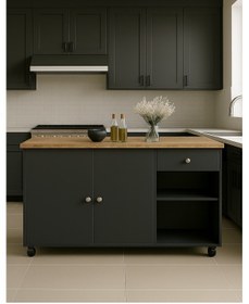 Resim Talya Alt Modül 120 Cm Antrasit Tezgah Dahil-tekerlekli Antrasit 