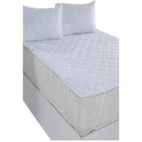 Resim Divanev Kapitoneli Sıvı Geçirmez Alez 100x200 Cm Tek Kişilik Köşe Lastikli Beyaz 