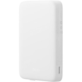 Resim Benks MP07 M-safe Magnetik İnce Tasarımlı Powerbank 10000mAh iPhone 12-13-14 Serisi - Beyaz 