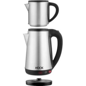 Resim Troya By Hook Inox Çaycı Elektrikli Çay Makinesi Kaliteli Paslanmaz Çelik Filtre (1.8l - 1500W) 