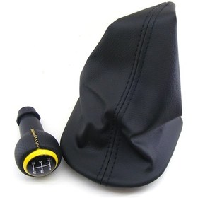 Resim Peugeot 307 Deri Vites Topuzu Ve Körüğü Takımı Sarı Dikişli 