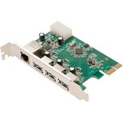 Resim Logilink Pc0074 3 Port Usb 3.0 + 1 Port Gigabit Lan Pcı Express Kart 