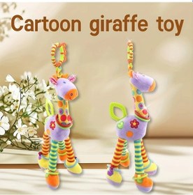 Resim Elmpaly Sarı Zürafa Oto Aksesuarı, Polyester, Sevimli Hayvan Dekoru 