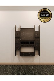 Resim rafineritasarım ELİPS Posta Kutusu MDF 6' LI SİYAH 