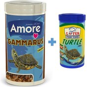Resim Gammarus 1000ml + Lotus Turtle Sticks 250ml Kaplumbağa Yemi 