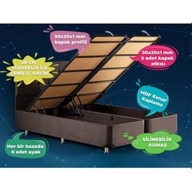 Resim Niron Ela Füme Baza 150x200 Çift Kişilik Baza 