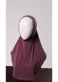 Resim Hürrem Bone Violet Pratik Hazır Geçmeli Genç Tesettür Bone Sandy Kumaş Düz Hijab 2312 21 Violet 
