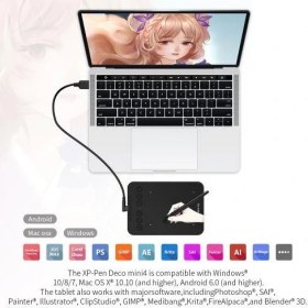 Resim XP-Pen Deco Mini 4 Android, Windows Uyumlu Grafik Tablet 