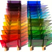 Resim Renkli Cam Katedral Sanatı Dekoratif Camı, Eritilebilir Cam Malzemesi, Kendin Yap El Sanatları Materyalleri 10x15cm (3.94x5.91in) 