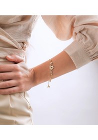 Resim Altın Aşk Düğümü Model Balık Sırtı Bileklik Sarı Altın 