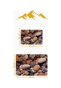 Resim Yıkanabilir Kaymaz Tabanlı Modern Desenli 2'li Banyo Paspas Takımı Bps0005 Renkli 