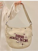 Resim Mengtuo Bahar Bayanlar Yeni Tuval Büyük Kapasiteli Tek Omuz Çapraz Açıklık Nakış Pirinç Beyaz Kırık Beyaz Jx Kırık Beyaz 