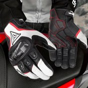 Resim Motorsiklet Sürme Eldivenleri Nefes Alabilir Siyah Beyaz Kırmızı Unisex M-XXL 