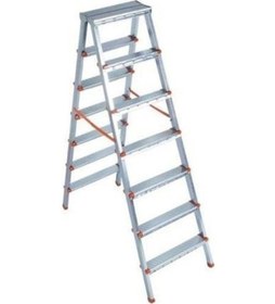 Resim Saraylı Çift Taraflı Metal Merdiven 7+7 Basamaklı 1207 