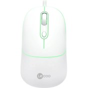 Resim Lecoo MS110 USB Kablolu 2400DPI 4 Tuşlu RGB Sessiz Click PC, Mac, Dizüstü Bilgisayar ile Uyumlu Optik Mouse Beyaz 