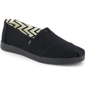 Resim Espadril / Keten Kadın 10021575 Toms Alpargata Herıgate Canvas All Black Siyah 