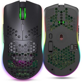 Resim Valkyrie Kablosuz Petek Tasarım Şarjlı Gaming Mouse Rgb Aydınlatmalı 3200 Dpı Ultra Hafif Siyah - 