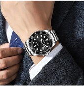 Resim Yingfu Sanda 1099 Çelik Kemer Kuvars İzle, Erkekler Mavi-kırmızı Daireli Saat Çok Renkli 