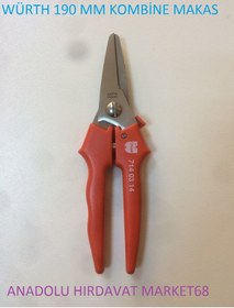 Resim Würth Kombine Makas Bitki Ve Çiçek Budama Makası 190 Mm Germany 