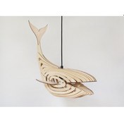 Resim Whale Çocuk Genç Odası Için Doğal Ahşap Mdf 3D Puzzle Lazer Kesim 