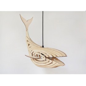Resim Whale Çocuk Genç Odası Için Doğal Ahşap Mdf 3D Puzzle Lazer Kesim 