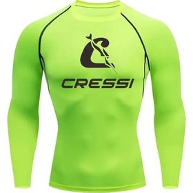 Resim Snapbuy Erkek Uv Koruyucu Rashguard Mayo - Denizanası Önleyici Sörf Dalış T-shirtfildişi Fildişi 