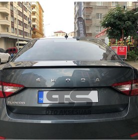 Resim Sts Oto Aksesuar Skoda Süperb Bagaj Üstü Spoiler Bagaj Çıtası Piano Black (Parlak Siyah) 